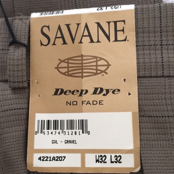 Savane Deep Dye Brown Dress/Casual Pants NWT 32 32 - Picture 5 of 7